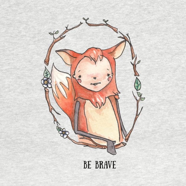 Be Brave Fox by Flightoftheparcel